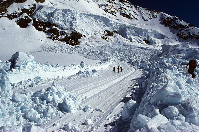 Ice avalanche from Mönch